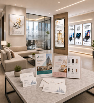 Digital and offset printing for brochures flyers stationery and marketing materials in Dubai