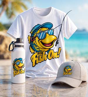 Custom sublimation printing on T shirts bottles and caps in Dubai