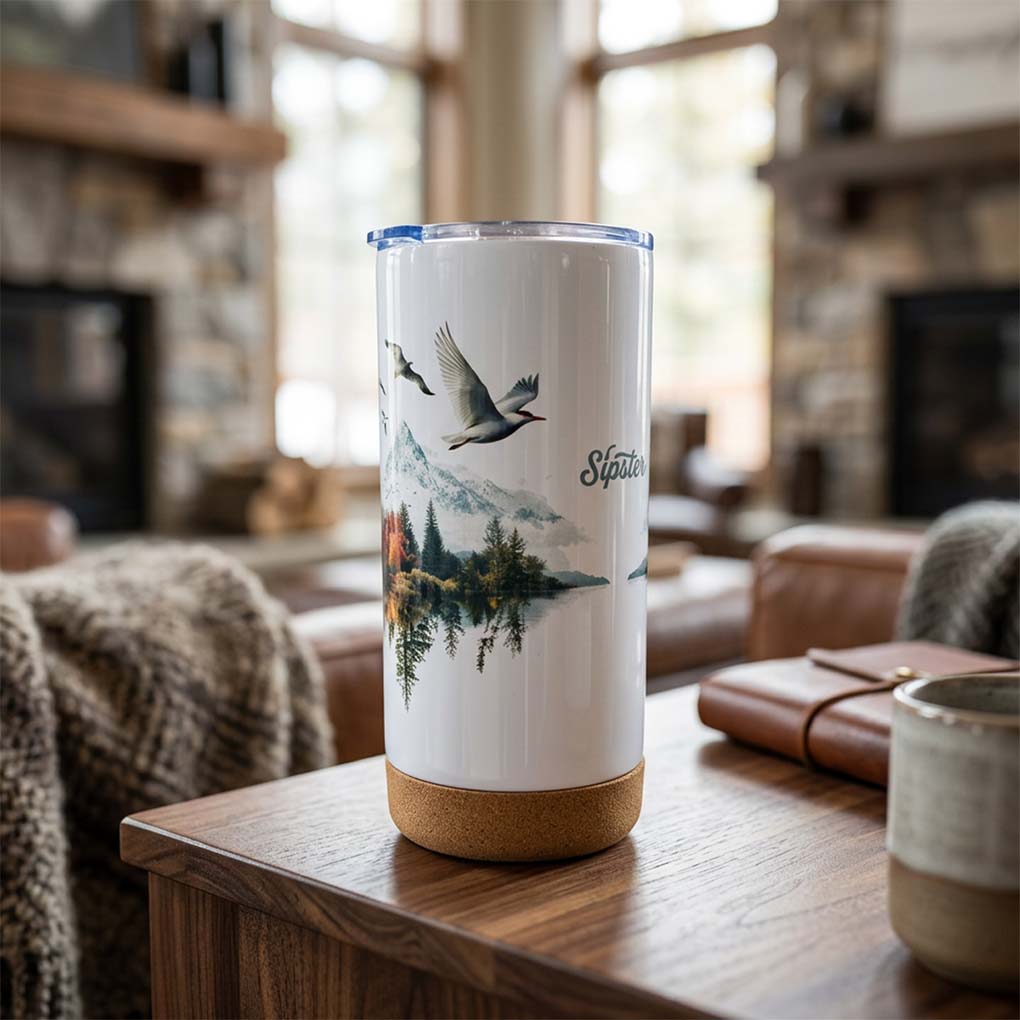Personalized insulated tumbler printing with full color custom artwork and premium finish