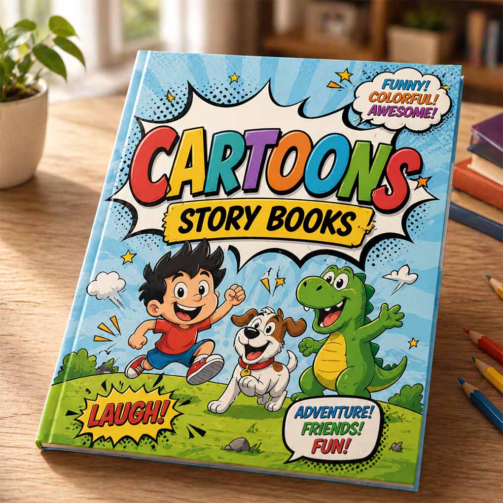 Children story book printing in Dubai with colorful custom illustrations and hardcover binding