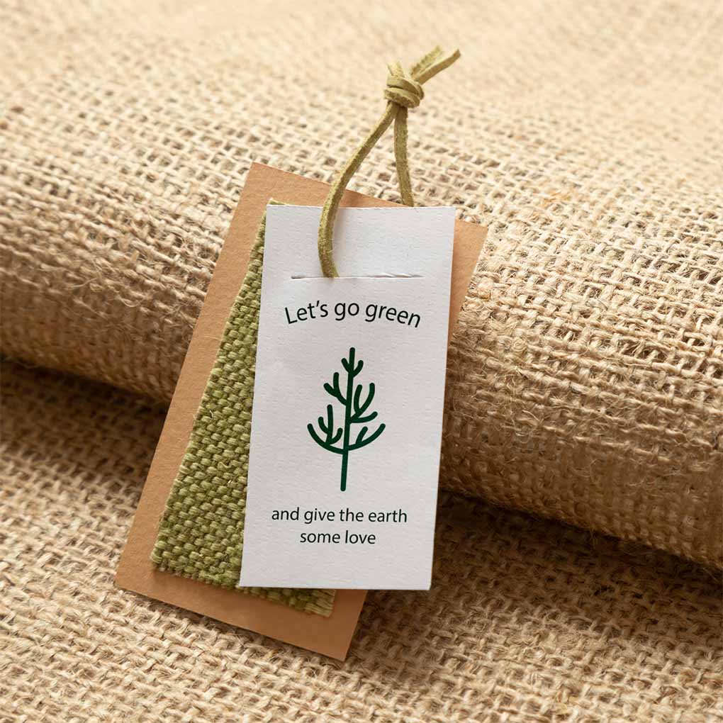 Eco-friendly hang tag printing in Dubai with sustainable kraft paper and custom clothing labels