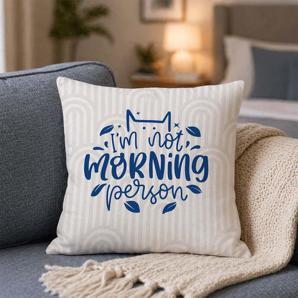 Custom cushion sublimation printing with personalized text and decorative design in Dubai