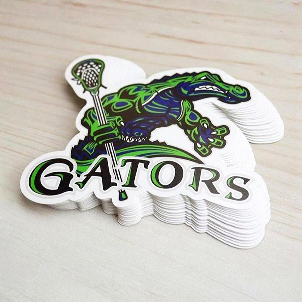 Custom shaped vinyl stickers with full color logo printing
