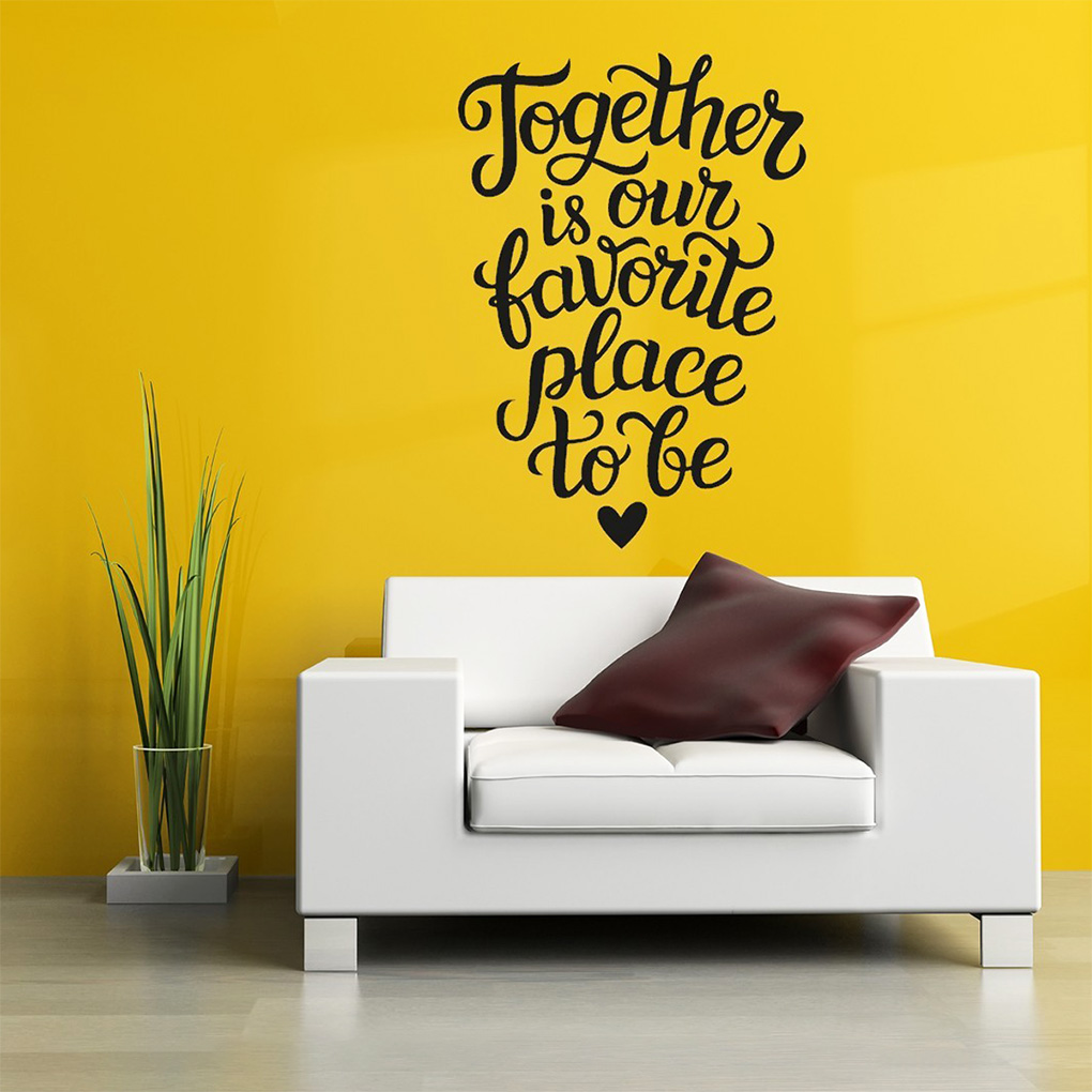 Decorative vinyl wall sticker lettering for home and interior decoration